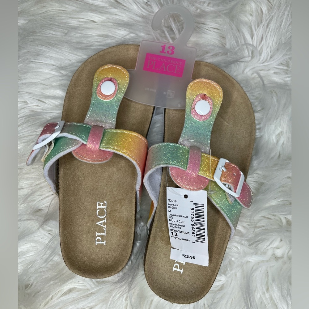 Brand New NWT Children’s Place Girl Multicolored Sandals size 13